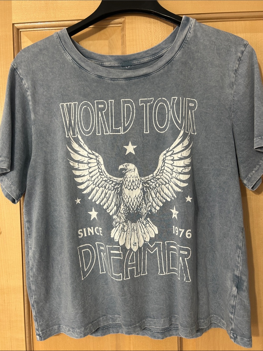 Women's Blue 'World Tour Dreamer' Graphic Tee